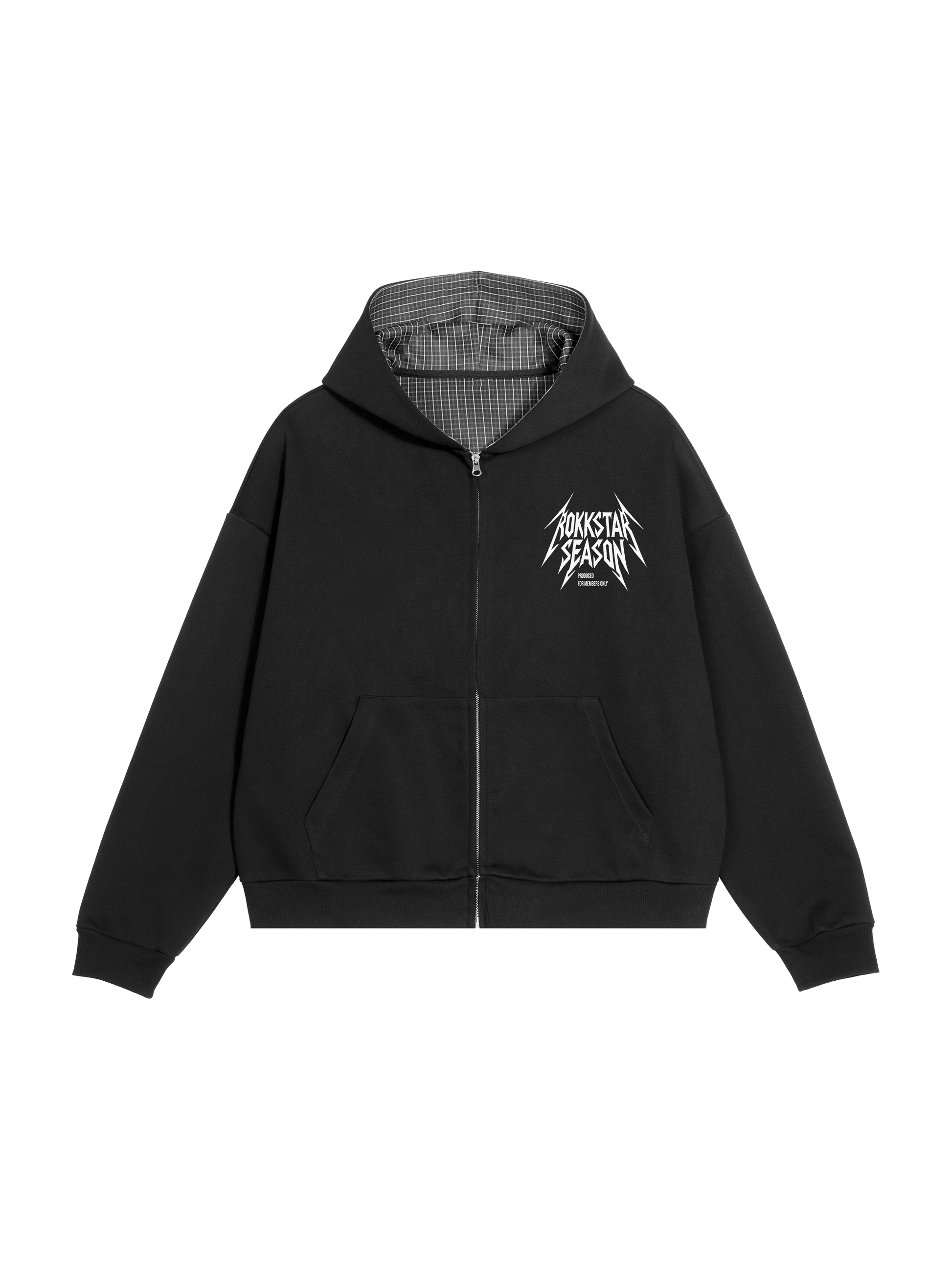 BLAKK CONTRAST ZIP HOODIE