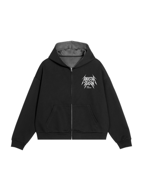 BLAKK CONTRAST ZIP HOODIE