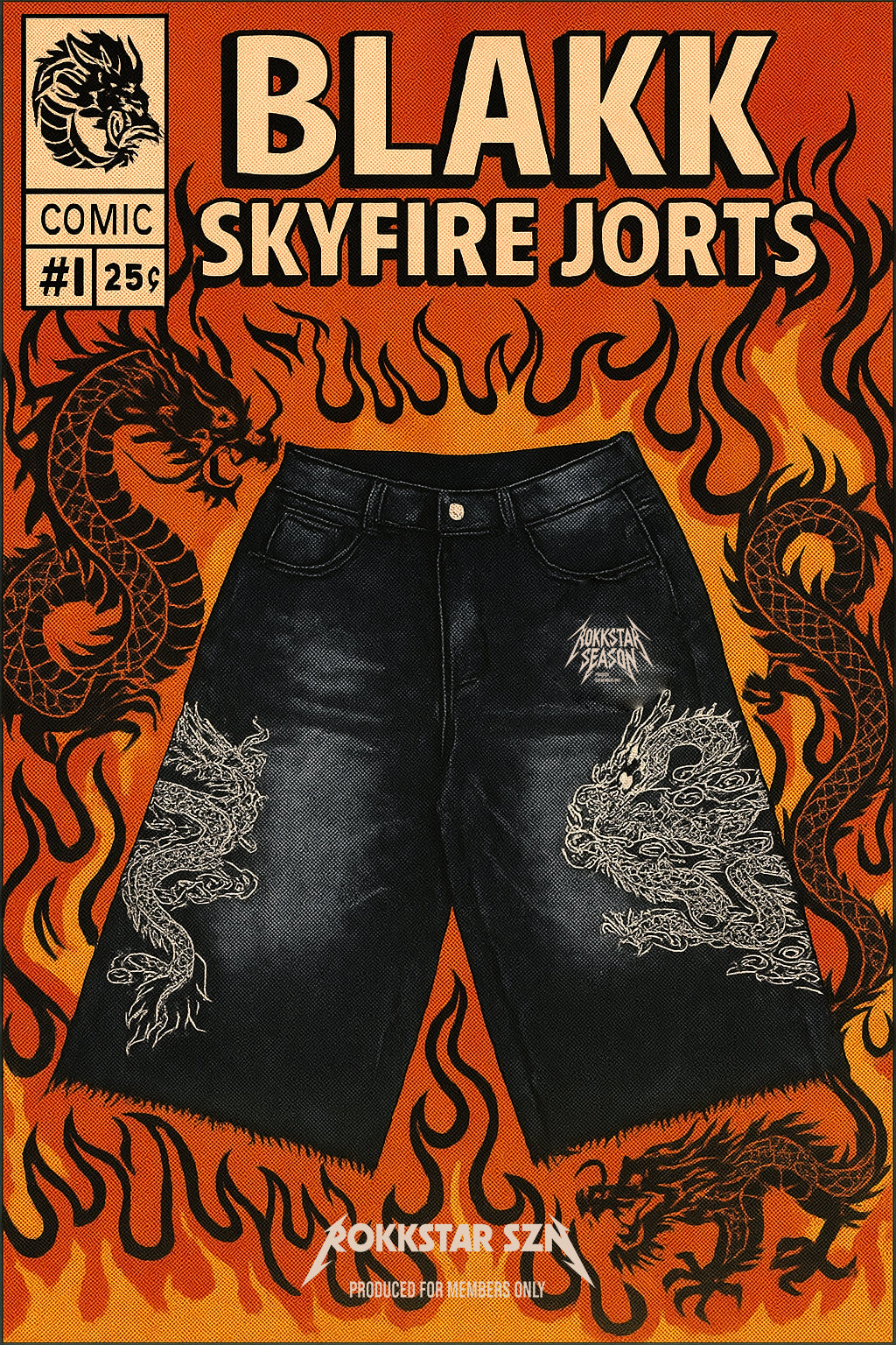 Blakk Skyfire Jorts (Pre-Order)