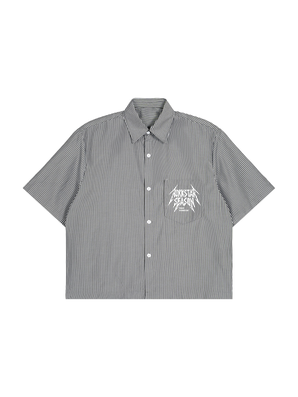 Rokkstar Striped shirt (Blakk)